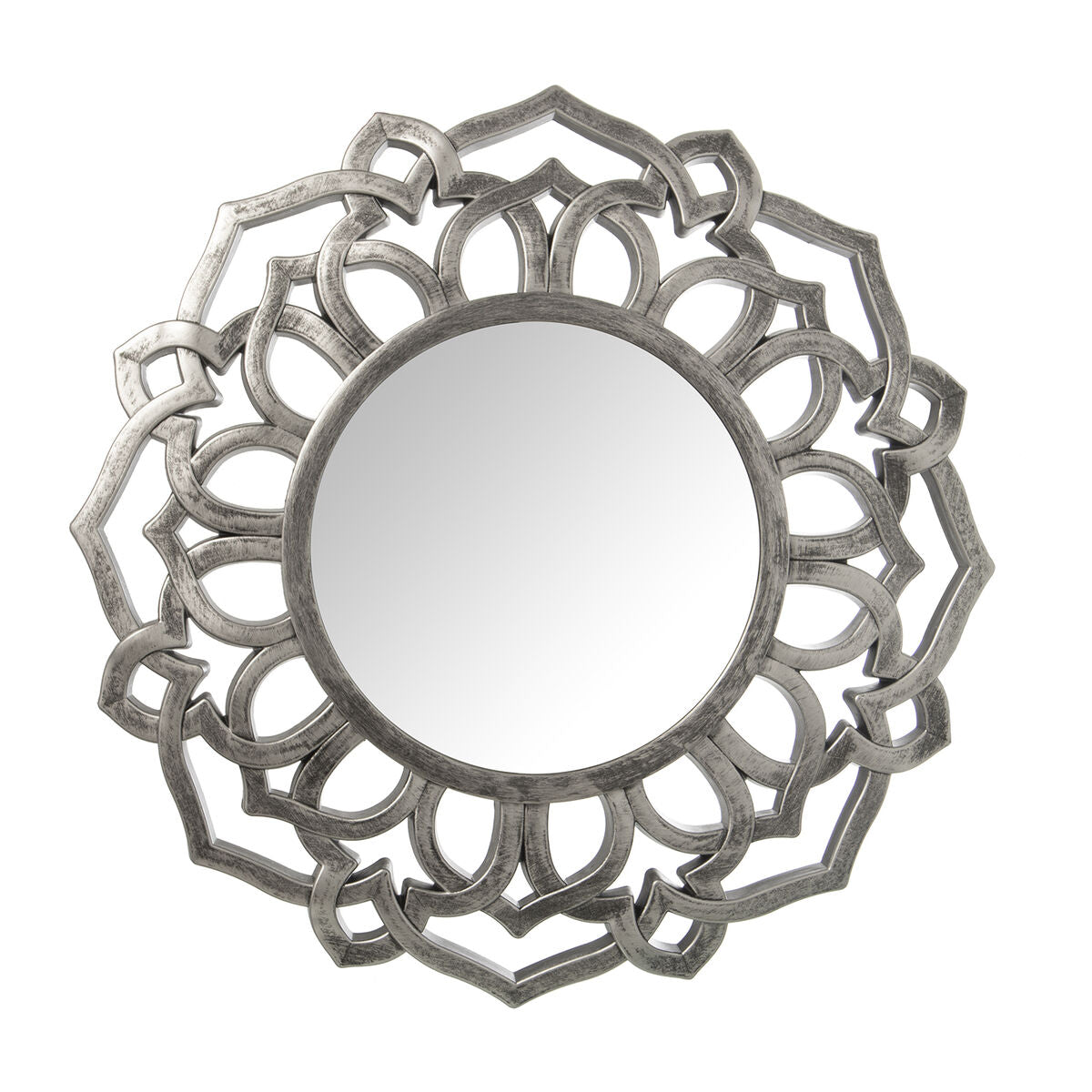 Alexandra House Living Wall Mirror Silver Plastic 4 x 55 x 57 cm Round