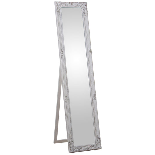 Alexandra House Living Freestanding Mirror White 6 x 39 x 156 cm Distressed