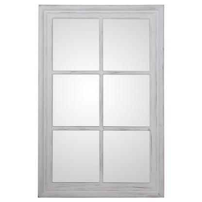 Alexandra House Living Wall Mirror White Weathered Wood Window 5 x 101 x 65 cm