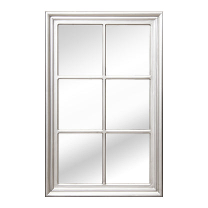 Espejo de pared Alexandra House Living Plateado Madera Ventana 5 x 101 x 65 cm