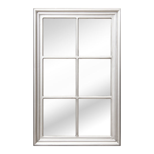 Espejo de pared Alexandra House Living Plateado Madera Ventana 5 x 101 x 65 cm