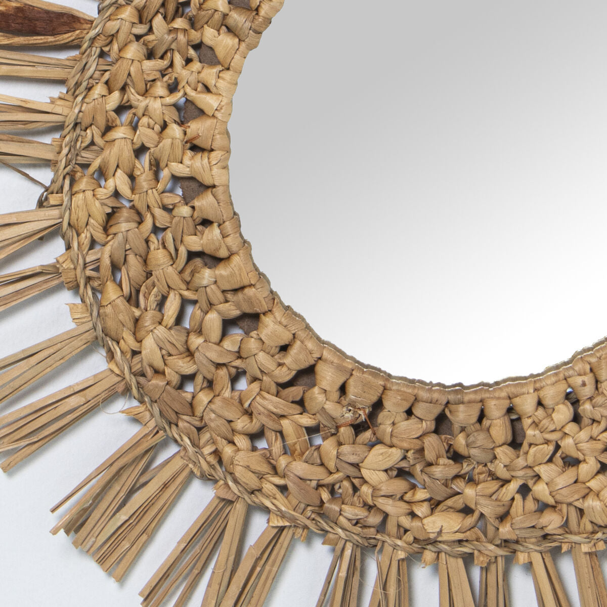 Alexandra House Living Wall Mirror Natural Fiber 27 x 44 x 43 cm Round