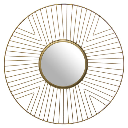 Alexandra House Living Gold Metal Wall Mirror 50 x 1.2 cm Round