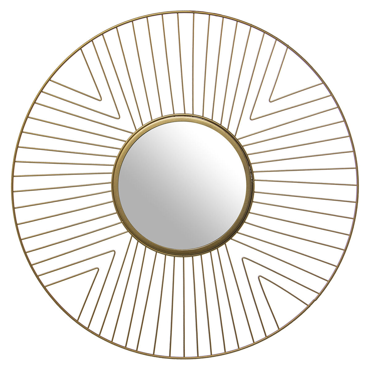 Alexandra House Living Gold Metal Wall Mirror 50 x 1.2 cm Round