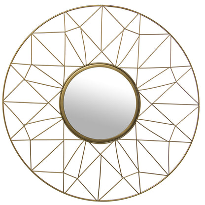 Alexandra House Living Wall Mirror Gold Metal 1 x 45 x 45 cm 50 x 1.2 cm Round