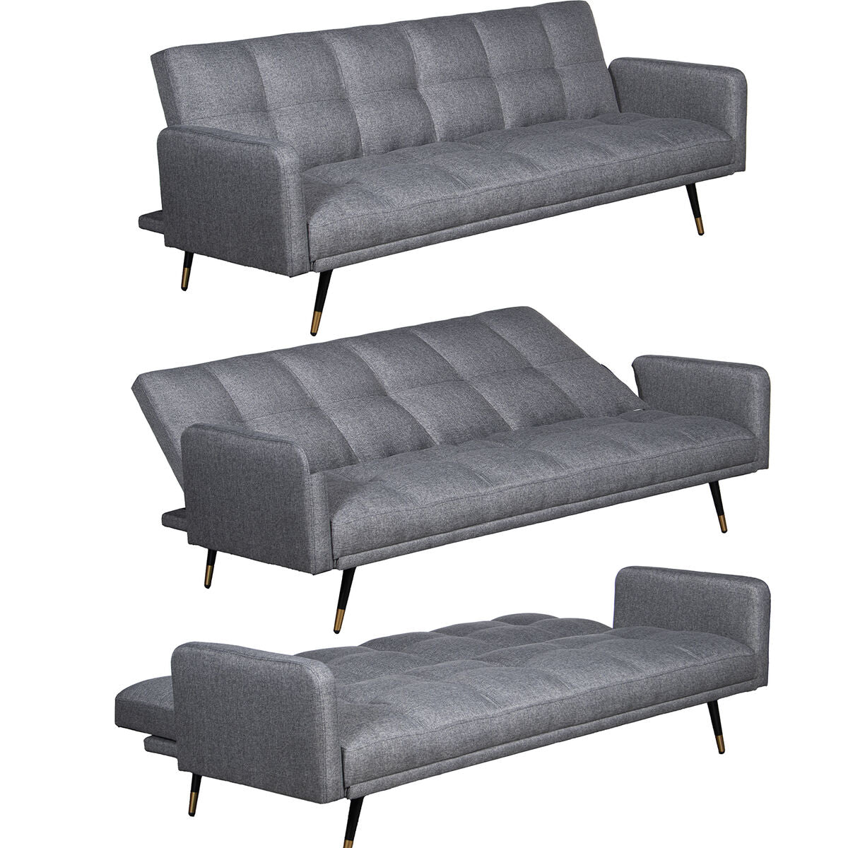 Alexandra House Living Gray Sofa Bed 193 x 83 x 75 cm