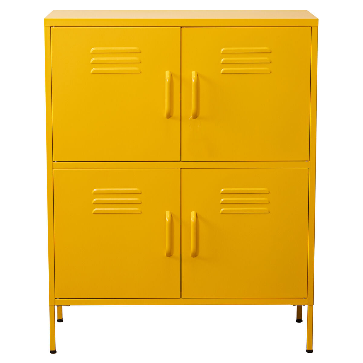 Aparador Alexandra House Living Amarillo Metal 80 x 102 x 35 cm