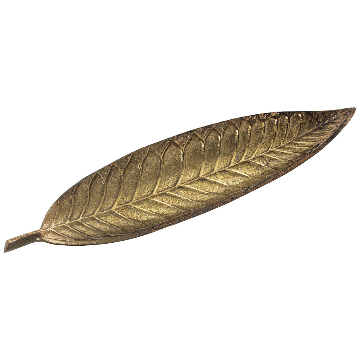 Alexandra House Living Metal Leaf Centerpiece 6 x 9 x 38 cm Brass