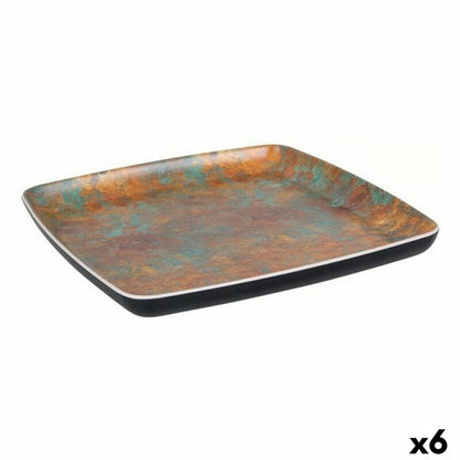 Old Goji Valley Black Melamine Square Flat Plate 27 x 27 x 2.5 cm (6 Units)