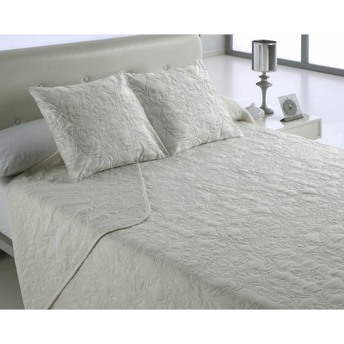 Colcha Hosteline VEGAS Beige Cama de 105 (2 Piezas)