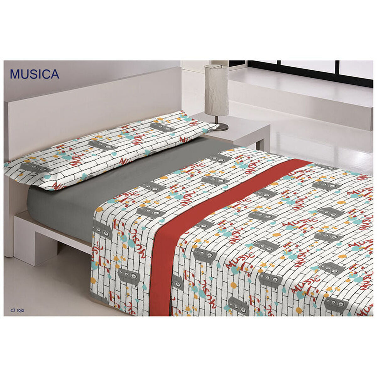 Juego de Sábanas Happy Home YOUNG Gris Cama de 105