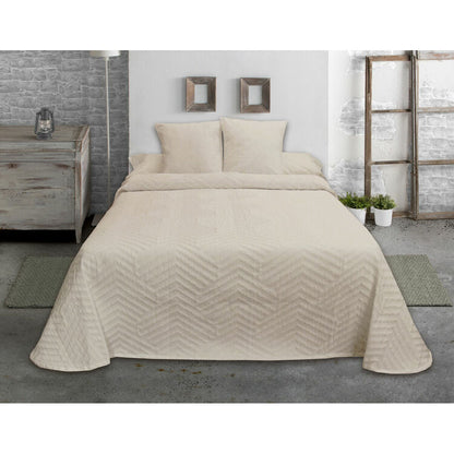 Colcha Hosteline ESPIGA Beige Cama de 90 (1 Pieza)