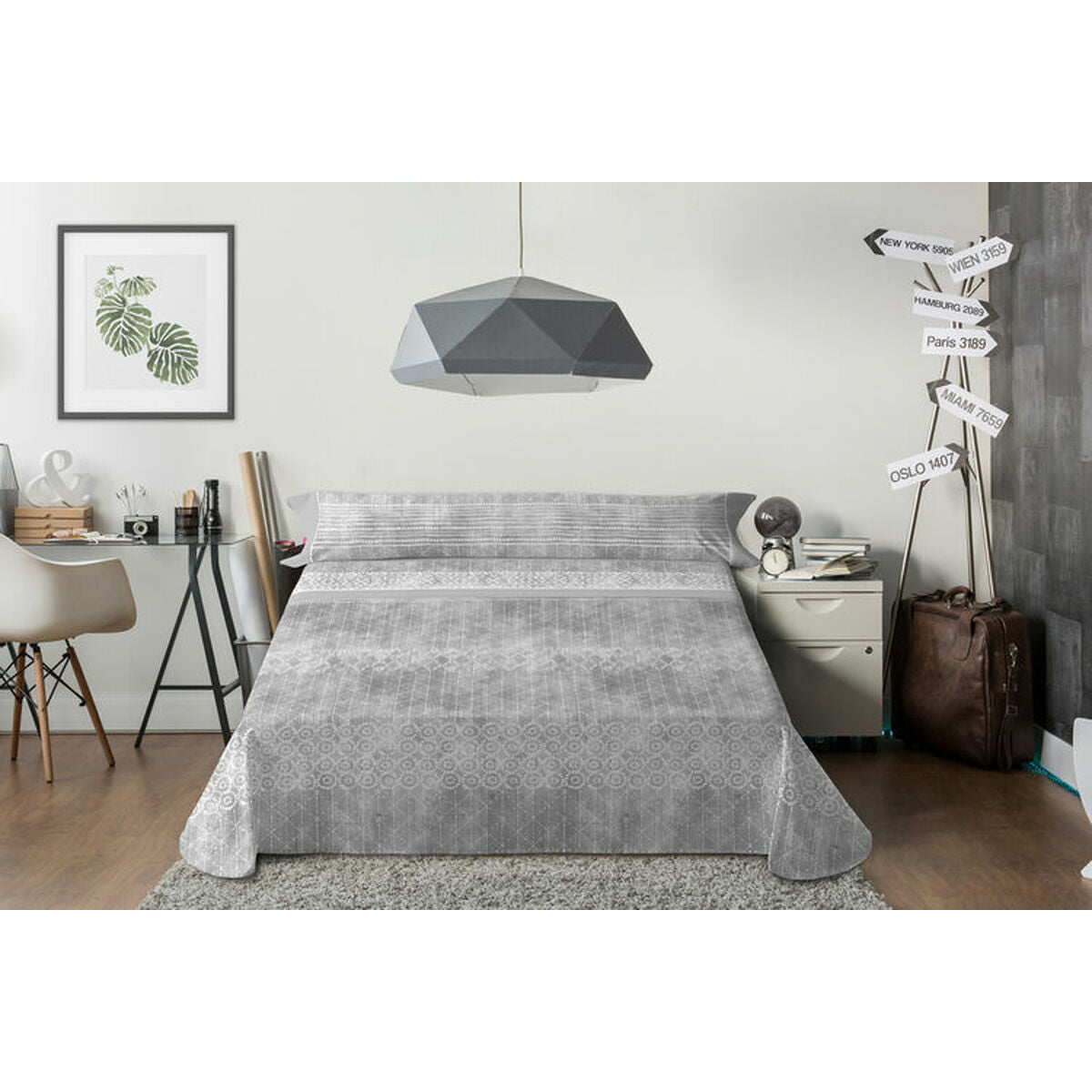 Lois MARBY Grey Sheet Set 180 Bed