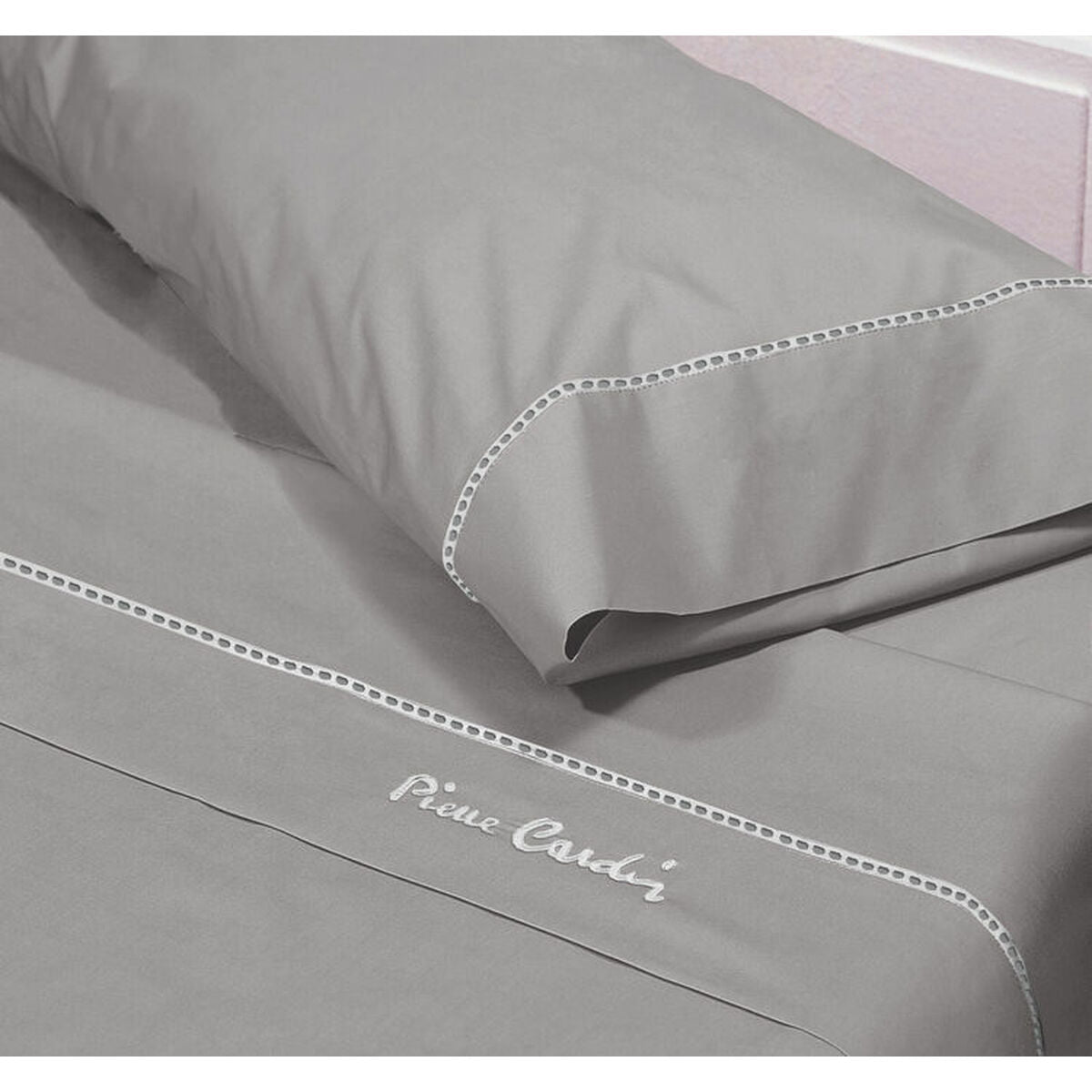 Pierre Cardin ARCADIA Grey Sheet Set 90cm Bed