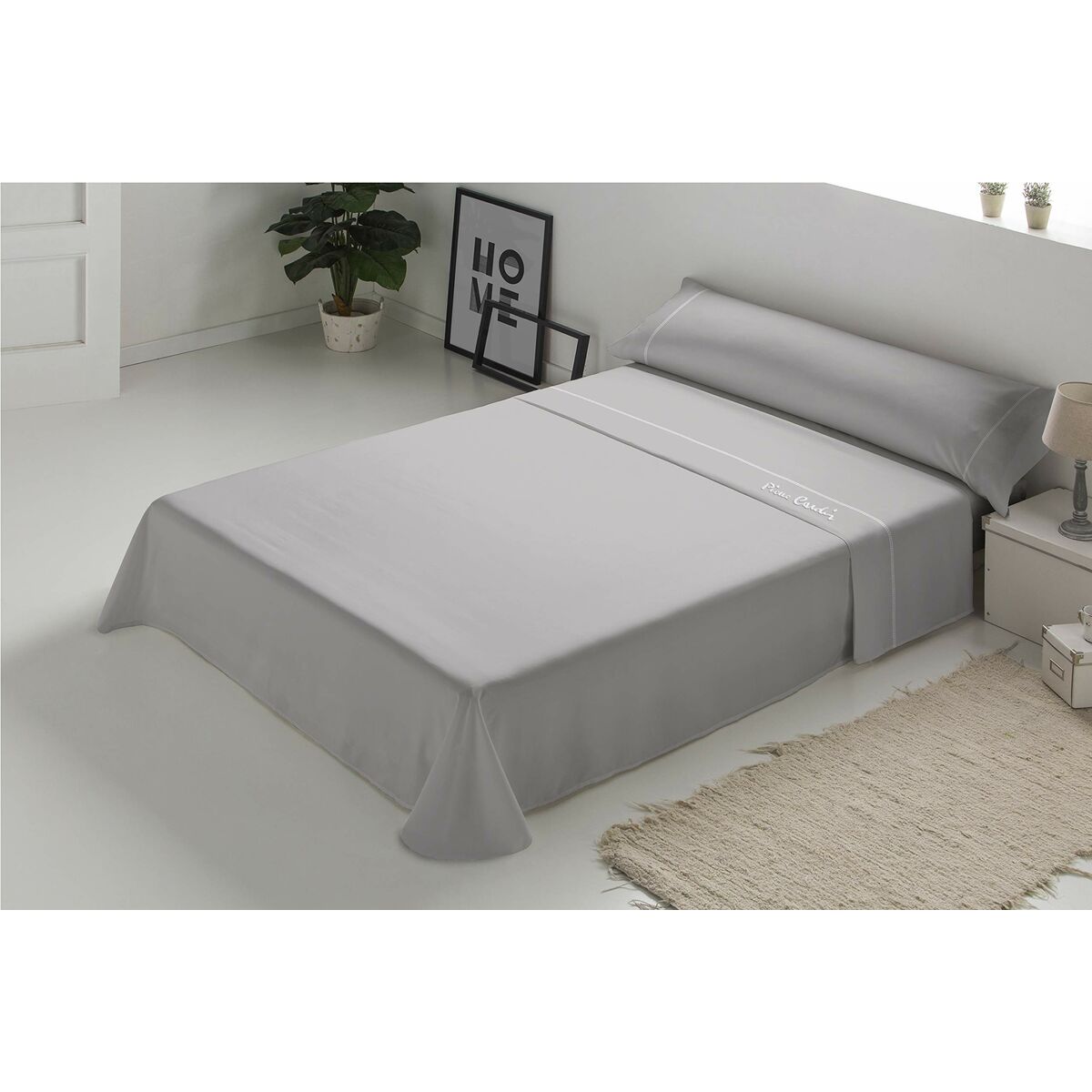 Pierre Cardin ARCADIA Grey Sheet Set 90cm Bed