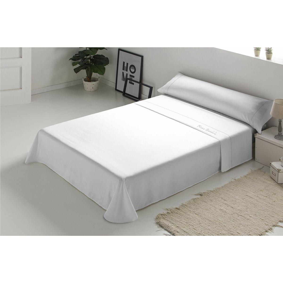 Pierre Cardin ARCADIA White Sheet Set 135cm Bed