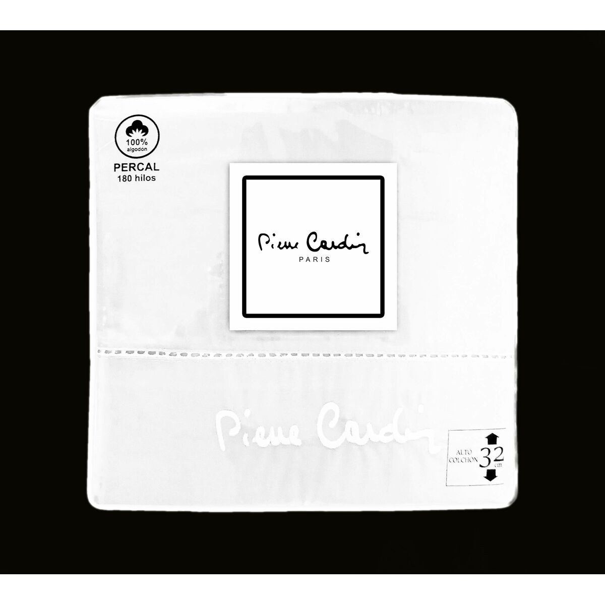 Pierre Cardin ARCADIA White Sheet Set 135cm Bed