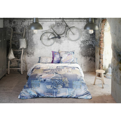 Lois GENOVA Duvet Cover P. Blue 144 Threads 240 x 230 cm