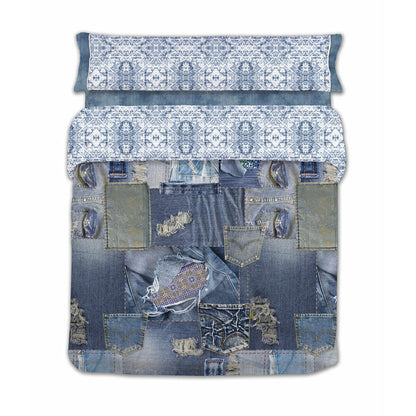 Lois GENOVA Duvet Cover P. Blue 144 Threads 240 x 230 cm