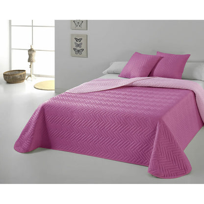 Colcha Hosteline VEGAS Fucsia Malva Cama de 180 (3 Piezas)