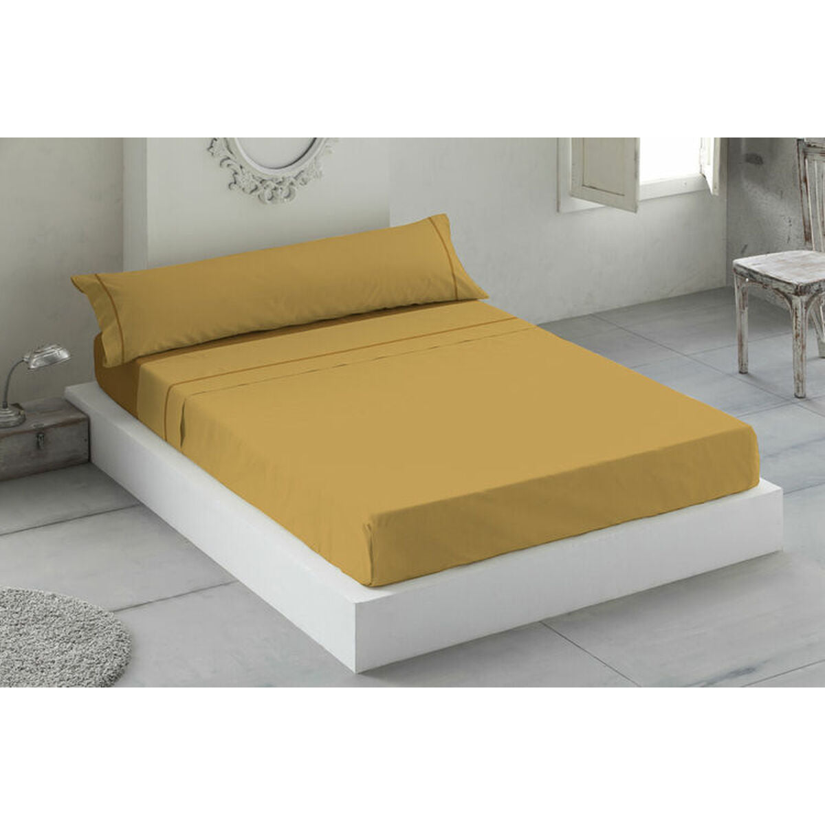 Juego de Sábanas Lois SIROS Amarillo Cama de 90/100