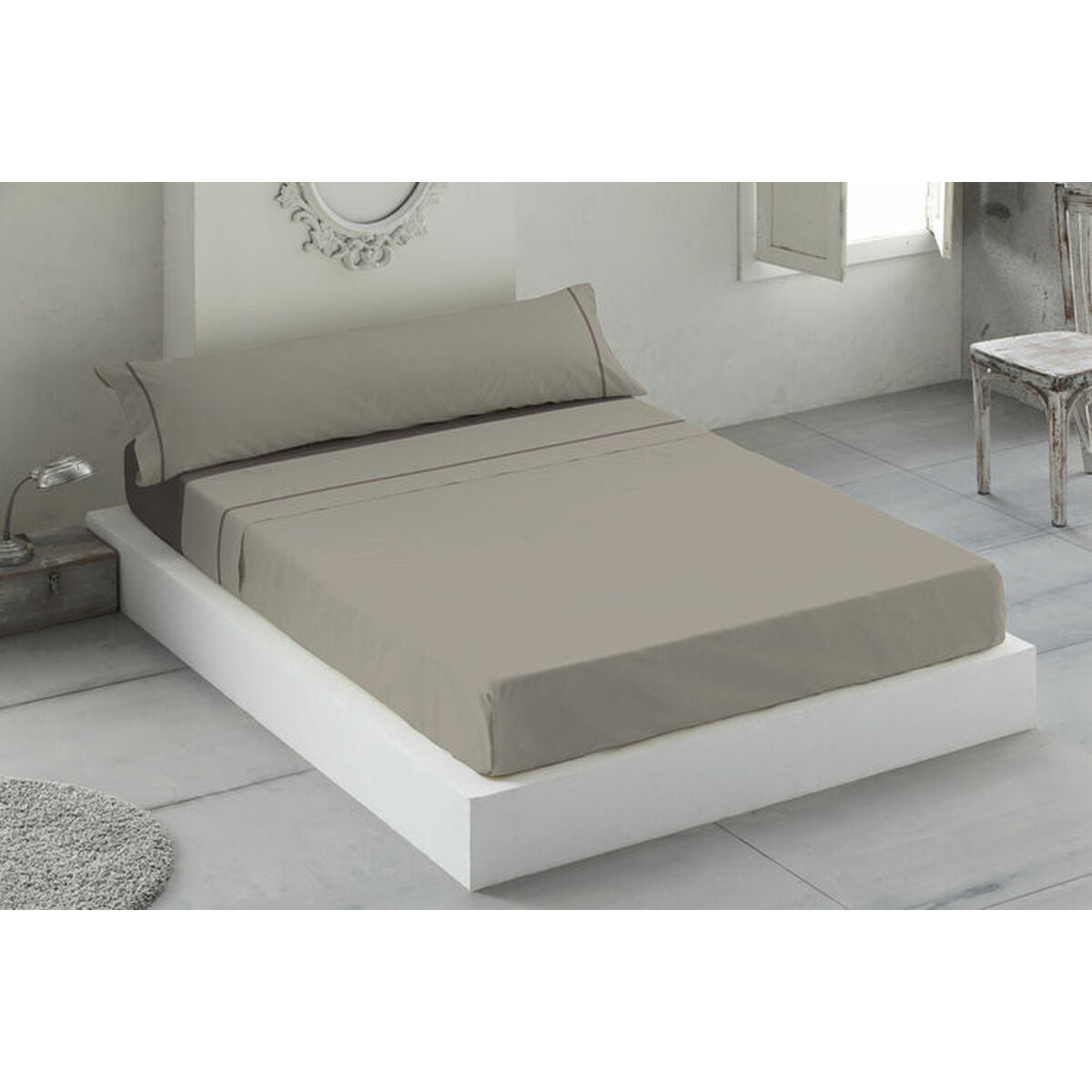 Juego de Sábanas Lois SIROS Beige Cama de 150/160