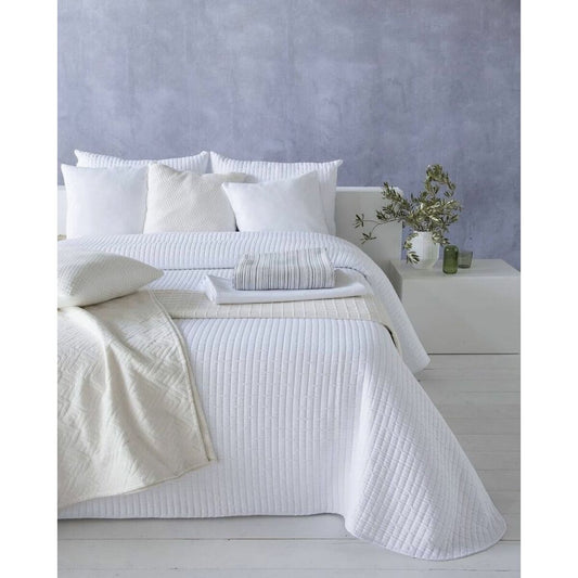 Hosteline AGNES White Quilt 135 Bed (1 Piece)