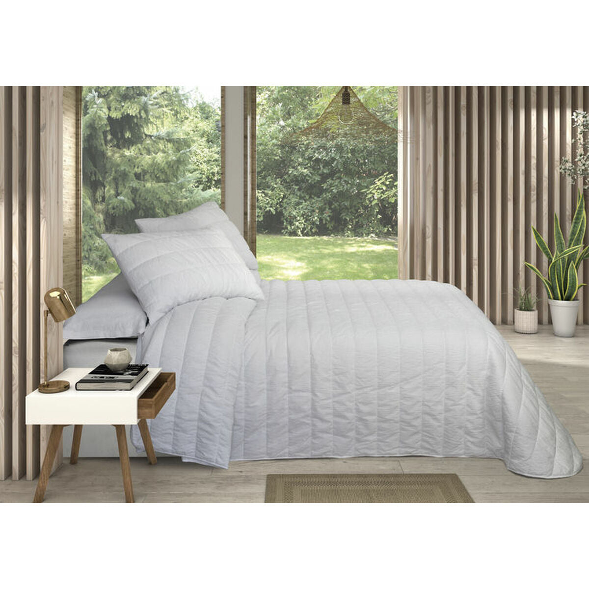 Colcha Pierre Cardin OLIMPIA Blanco Cama de 135 (3 Piezas)