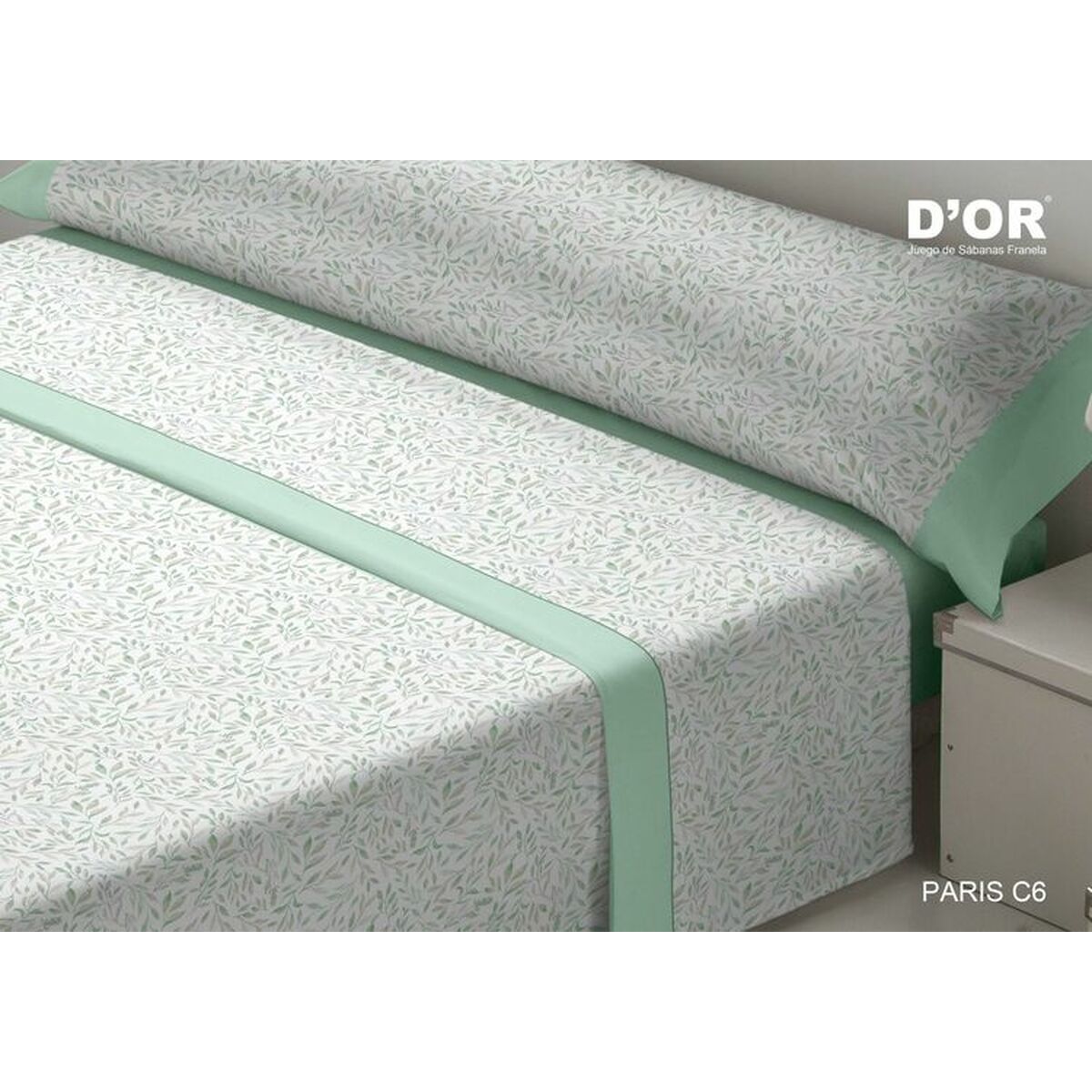 D'Or PARIS Green Sheet Set 105 Bed Flannel