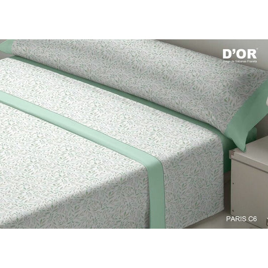 Juego de Sábanas D'Or PARIS Verde Cama de 160 Franela