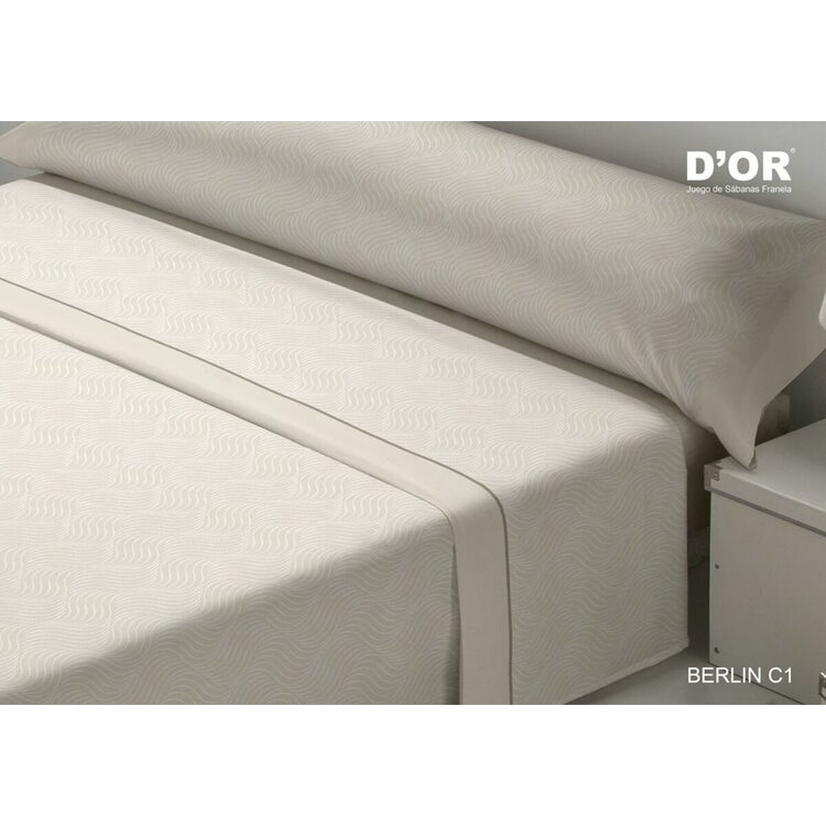 D'Or BERLIN Beige Sheet Set 90 Bed Flannel