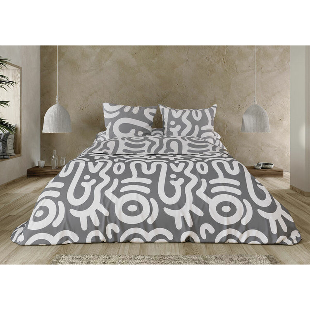 Pierre Cardin Hades Duvet Cover Grey 144 Threads 180 x 230 cm