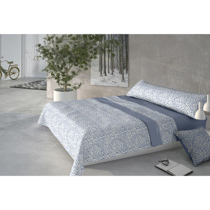 Pierre Cardin CORALINA MARBLE Blue Sheet Set 135cm Bed