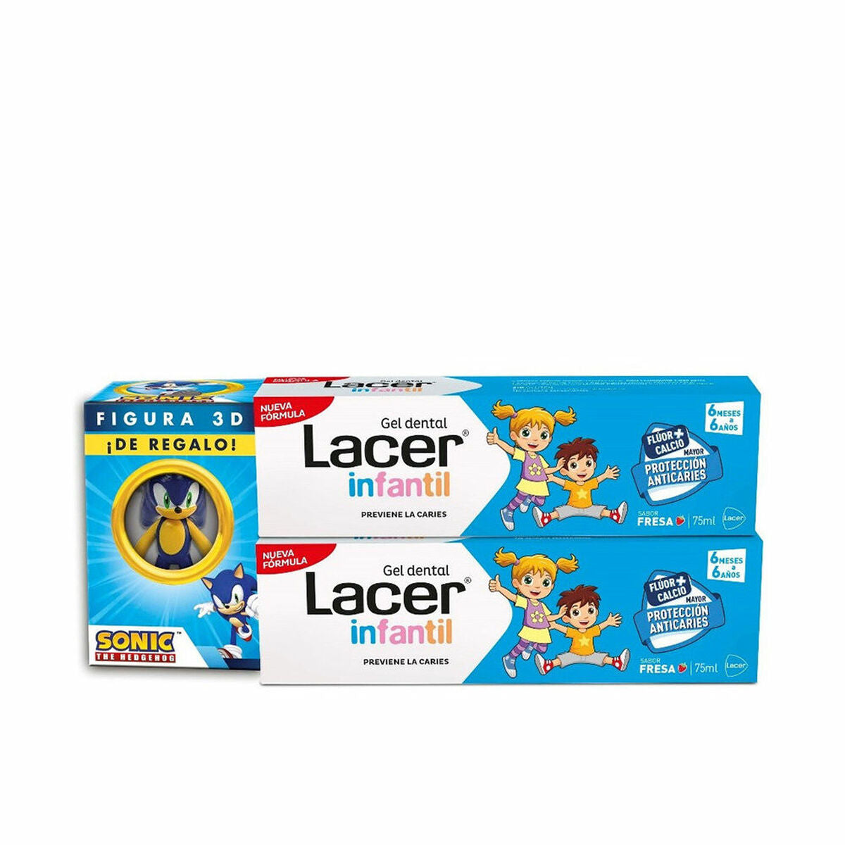 Pasta de Dientes Lacer Infantil 75 ml Fresa 2 Unidades