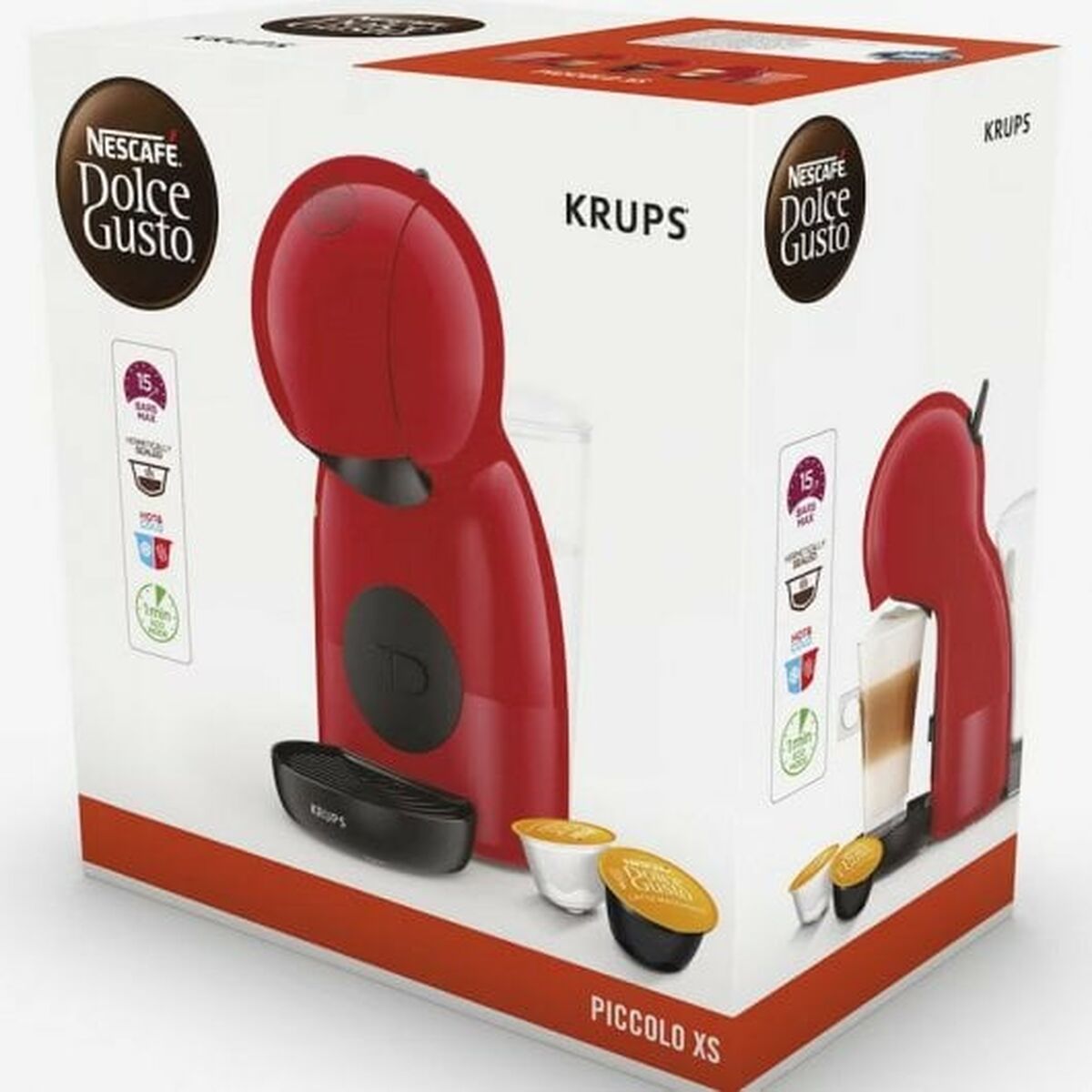 Cafetera de Cápsulas Krups Piccolo XS 1600 W 15 bar