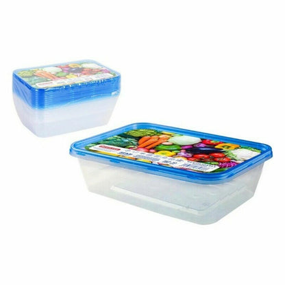 Set of 10 Privilege 49786 500 ml Rectangular Lunch Boxes 17.5 x 12 x 4 cm (24 Units)