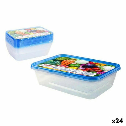 Set of 10 Privilege 49786 500 ml Rectangular Lunch Boxes 17.5 x 12 x 4 cm (24 Units)