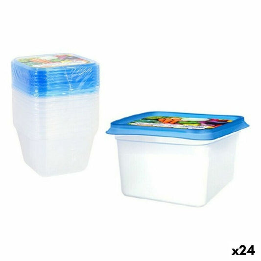 Set of 9 Privilege Lunch Boxes 49792 550 ml 12 x 12 x 7.5 cm (24 Units)