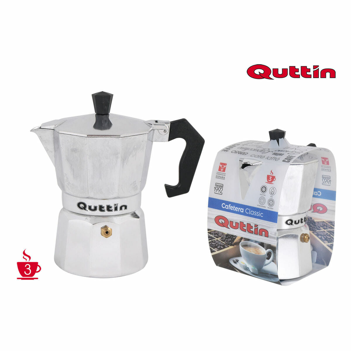 Quttin 105187 Italian Coffee Maker (6 Units)