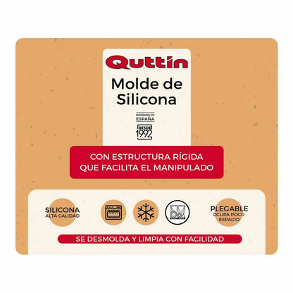 Molde para Horno Quttin Silicona Rígido 31 x 28,5 x 5,3 cm (8 Unidades)