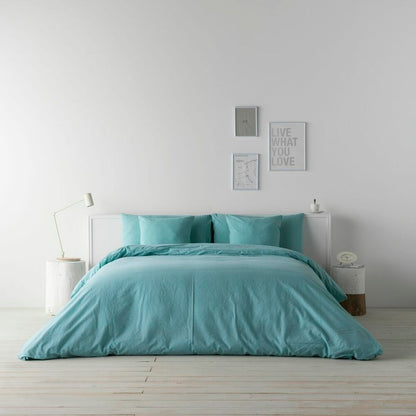 Naturals Duvet Cover WHITE LINEN Green 143 x 200 cm