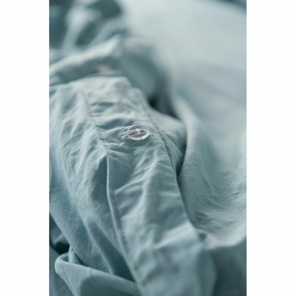 Naturals Duvet Cover WHITE LINEN Green 143 x 200 cm