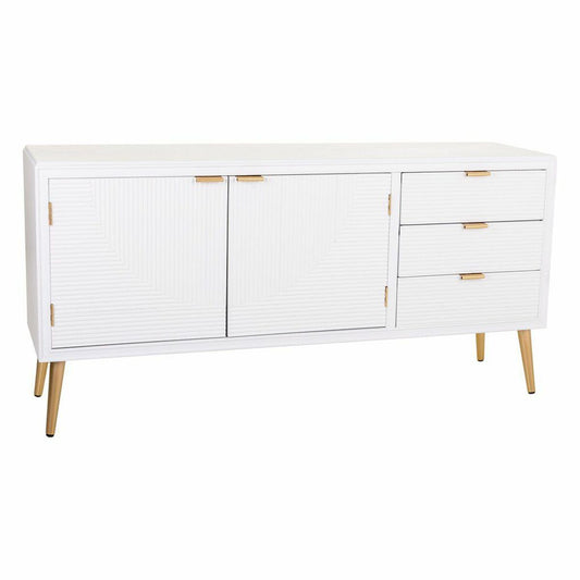 Aparador Alexandra House Living Blanco Dorado Madera MDF 42 x 71 x 145 cm