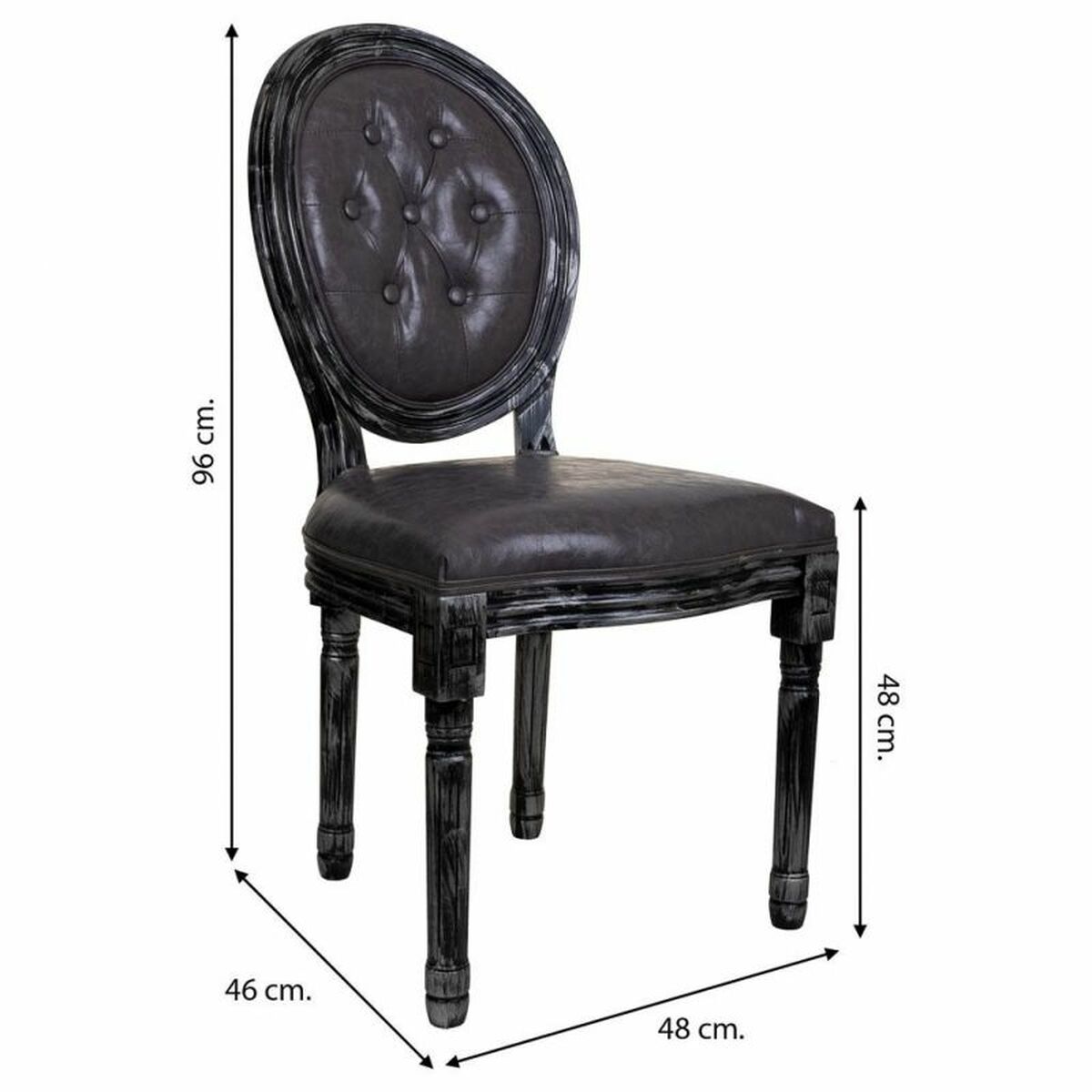 Silla de Comedor Alexandra House Living Negro 46 x 96 x 48 cm