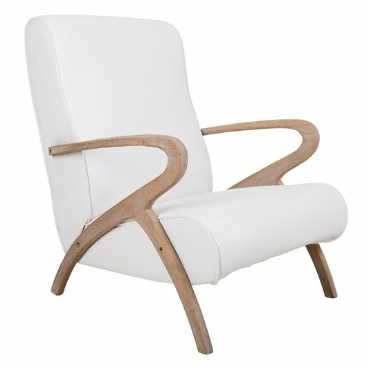 Sillón Alexandra House Living Blanco 55 x 85 x 57 cm Tapizado Polipiel