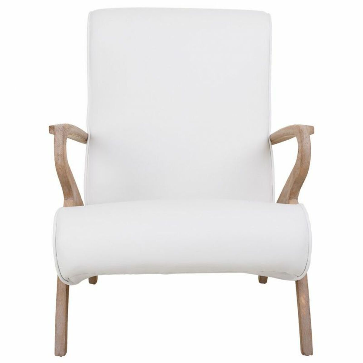 Sillón Alexandra House Living Blanco 55 x 85 x 57 cm Tapizado Polipiel