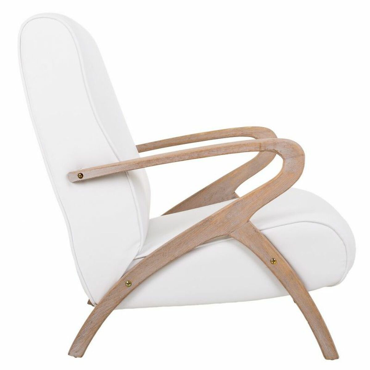 Sillón Alexandra House Living Blanco 55 x 85 x 57 cm Tapizado Polipiel