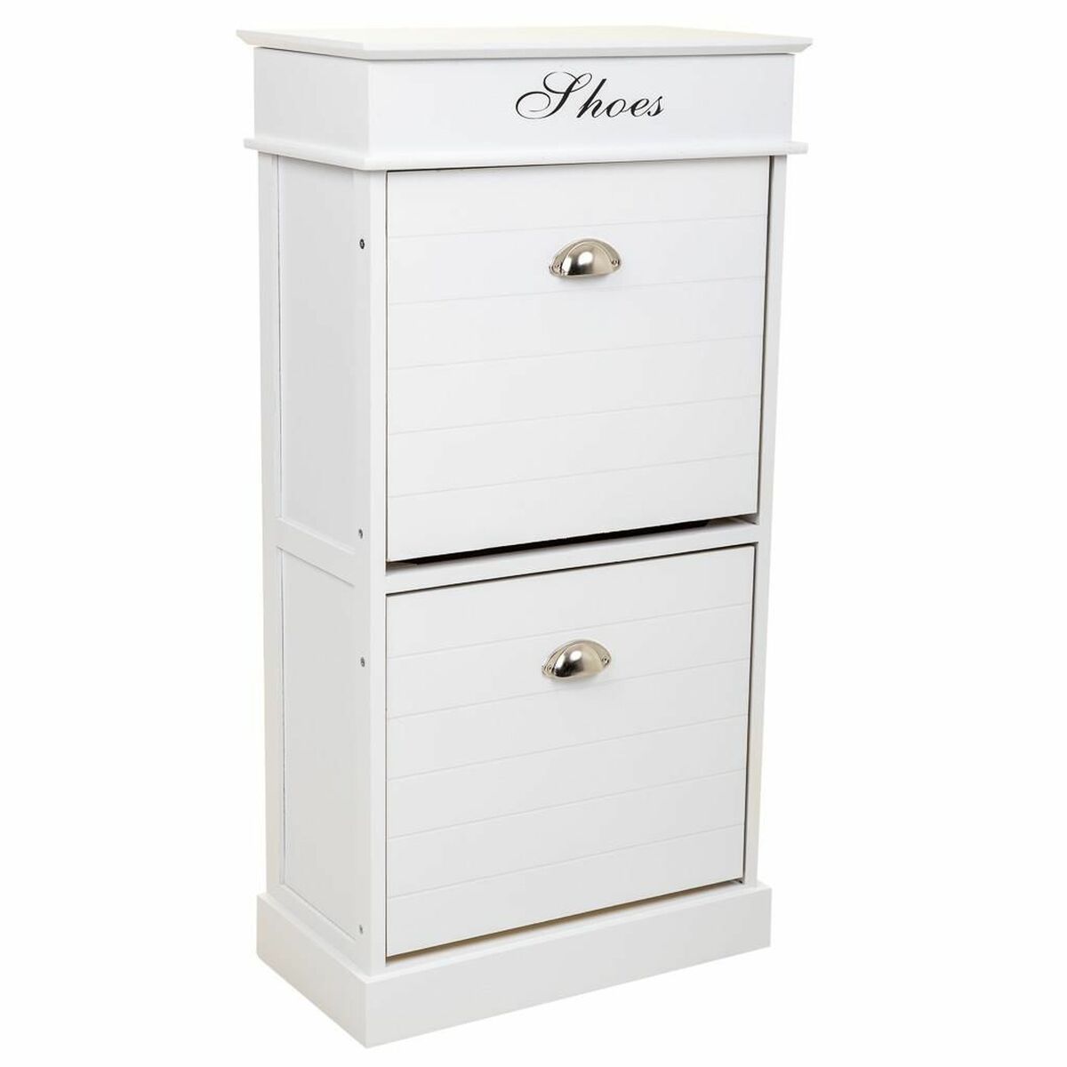 Alexandra House Living Shoe Rack White 28 x 98 x 50 cm 2 Drawers