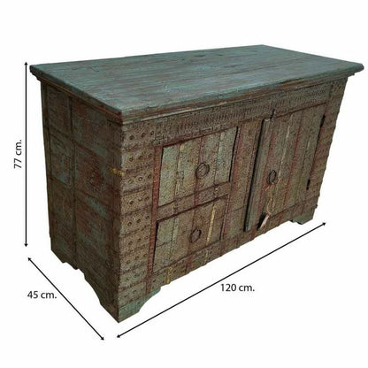 Aparador Alexandra House Living Verde Madera de mango 45 x 77 x 120 cm