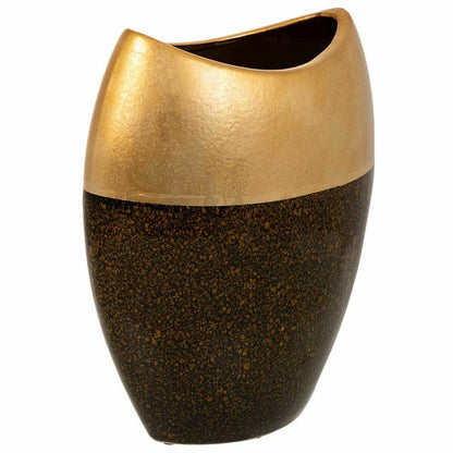 Jarrón Alexandra House Living Oro Cerámica 13 x 29 x 24 cm